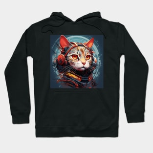 Futuristic Cyber Cat Hoodie